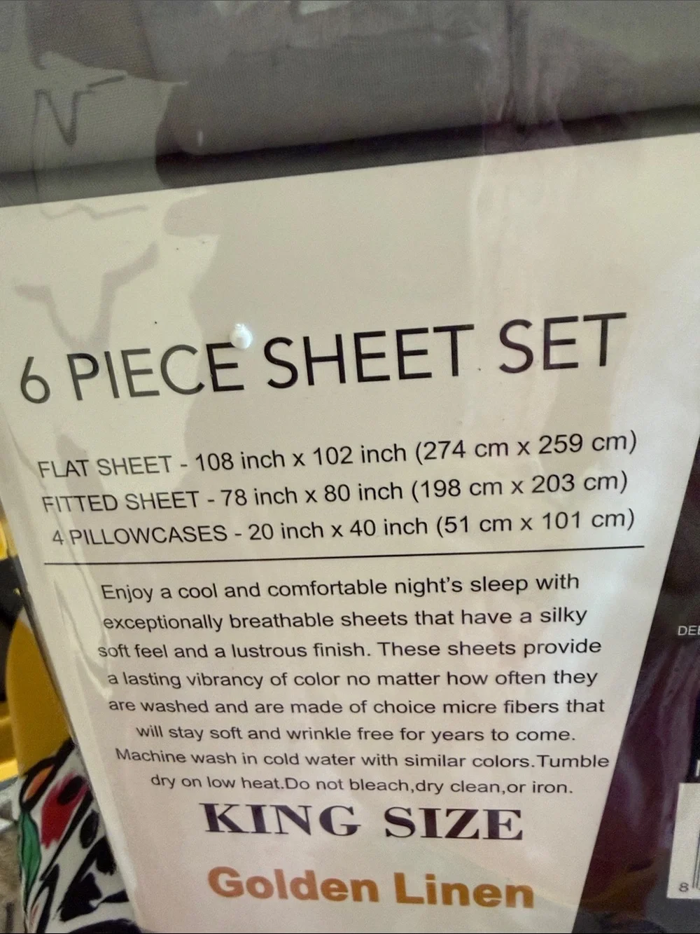 6-Piece Bedding Set in Light Gray - 2500 Series
